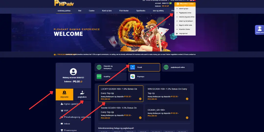 PHPWIN Payment – Deposit & Withdrawal Guide 2 image payment phpwin